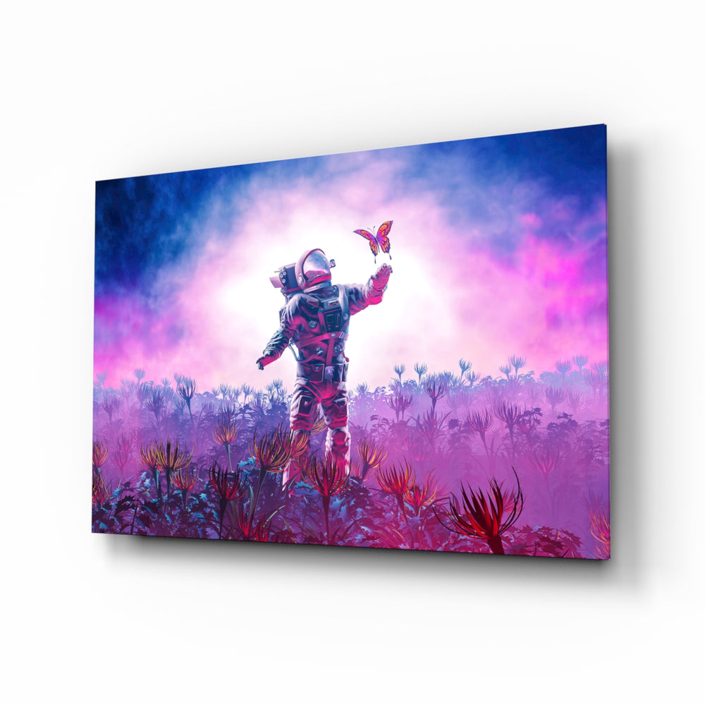 Sci-fi-fantasy panel bringing dreamy wonder to a contemporary lounge