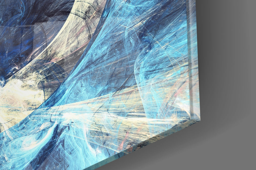 Abstract panel catching window light to reveal its luminous depth