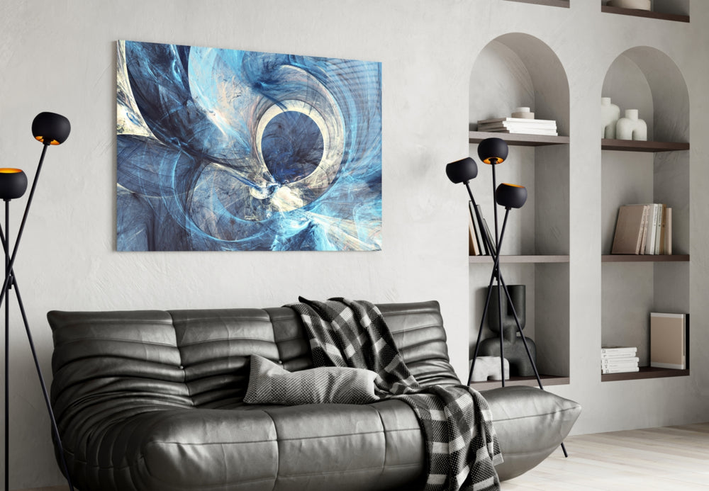 Abstract panel adding editorial mood to an office