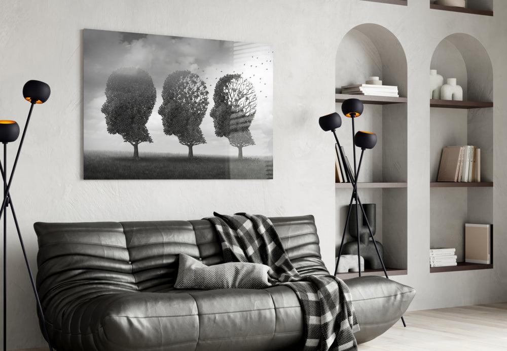 Autumn of Thoughts panel adding editorial mood to a living room