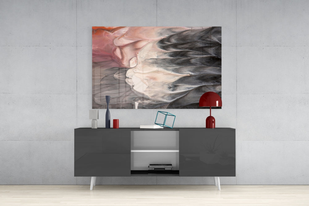 Abstract Glass Wall Art.