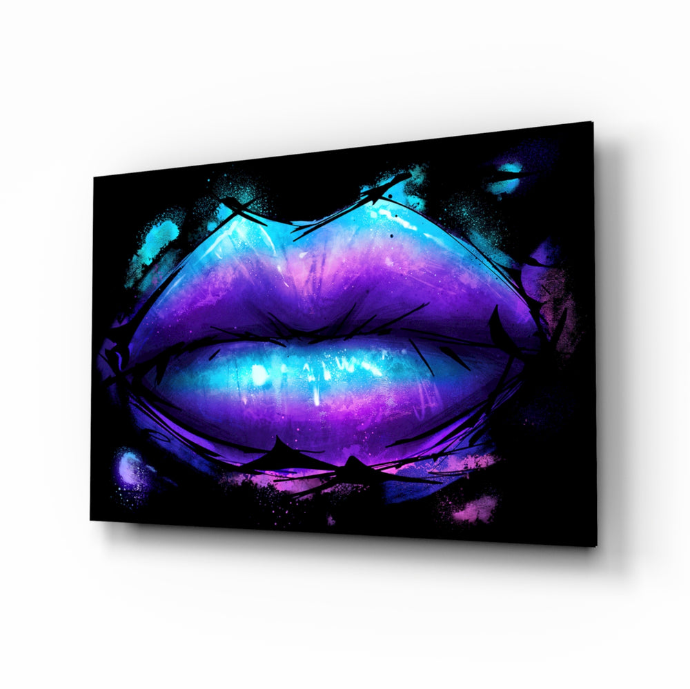 Pop-neon panel bringing electric drama to a contemporary lounge