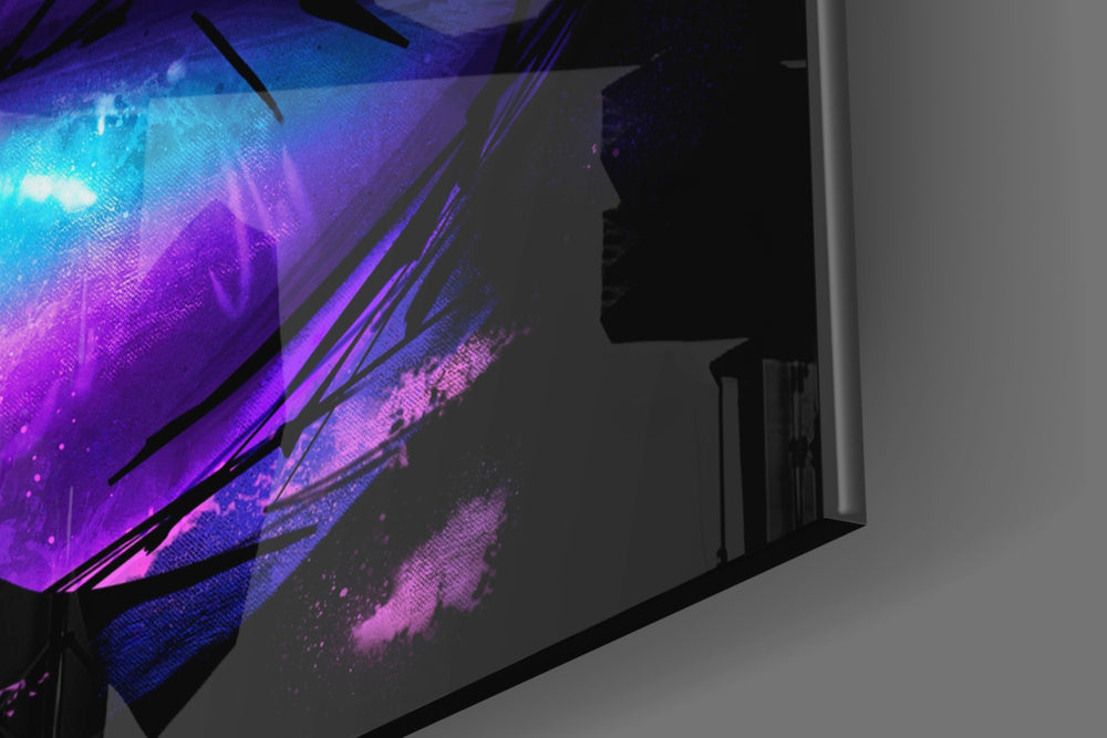 Lip panel catching low light to reveal its electric saturation