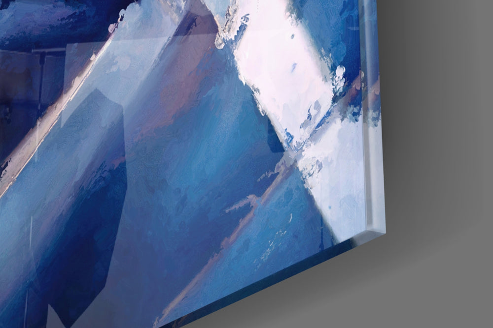 Abstract panel catching window light to reveal its dramatic depth