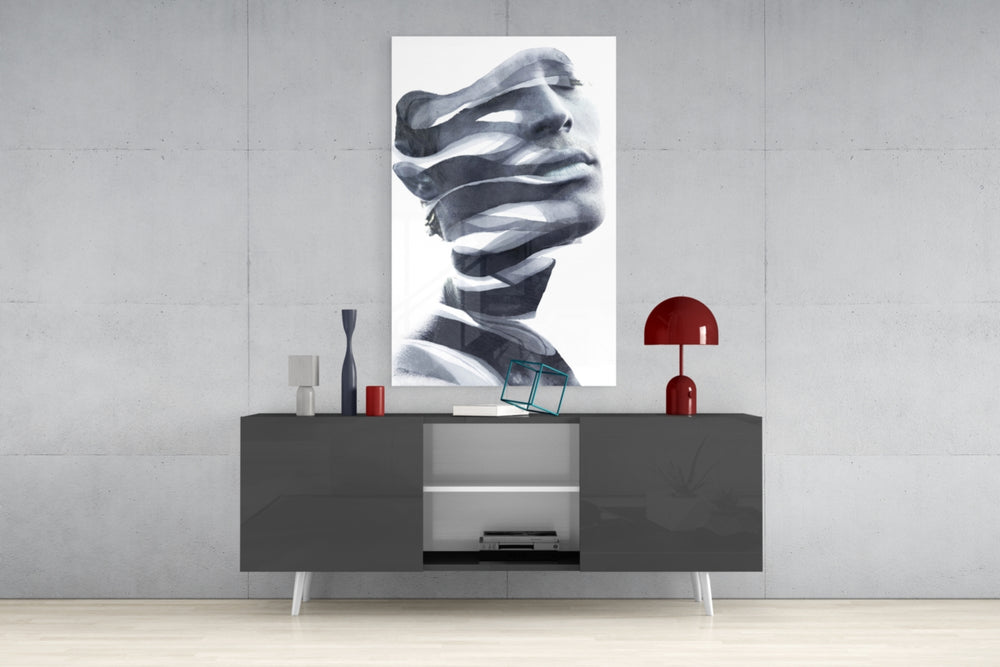 Man Glass Wall Art.