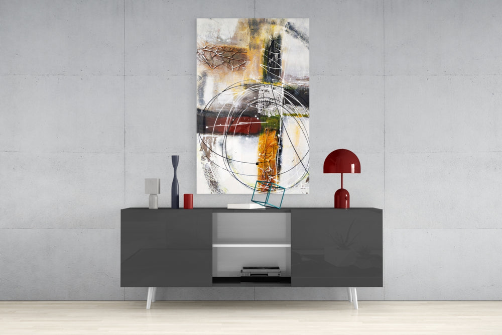 Abstract Glass Wall Art.