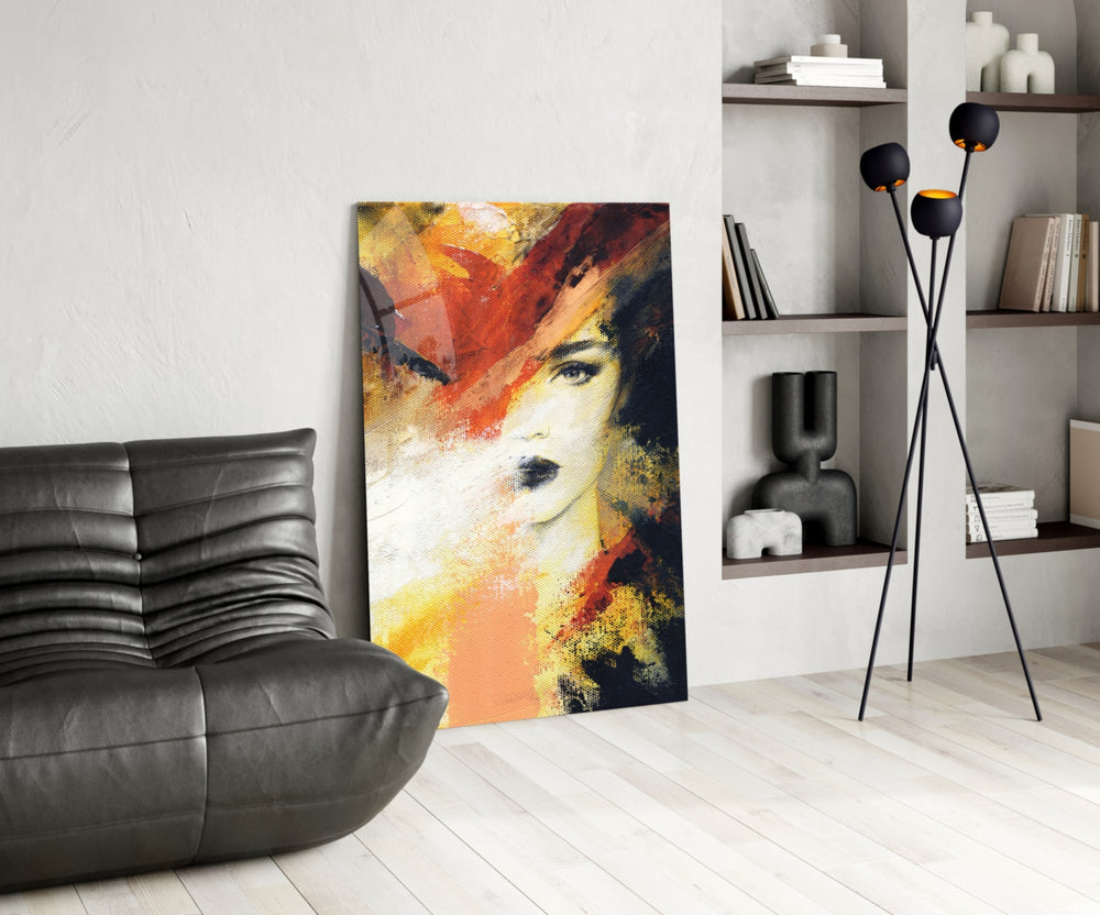 Women's glass print enhancing a hallway with cinematic drama