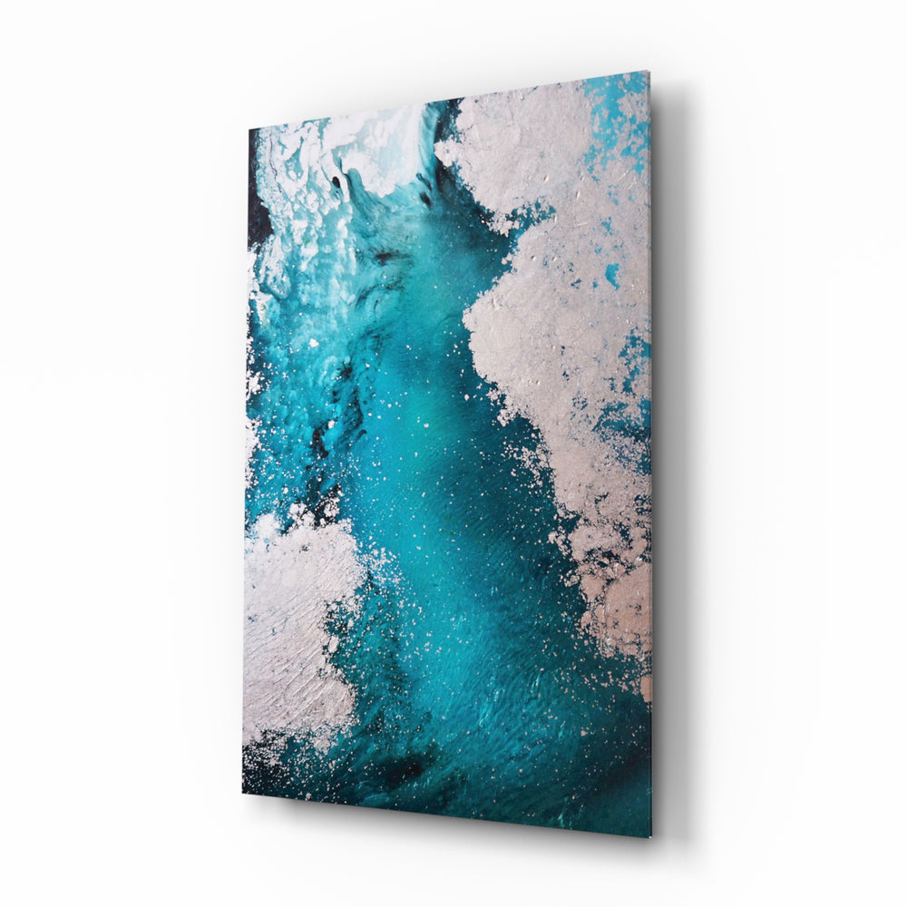 Fluid-minimalist panel bringing serene calm to a contemporary lounge