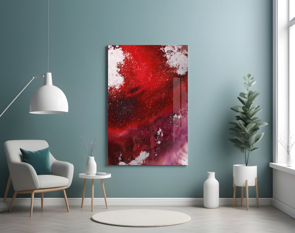 Colors of Abstraction panel adding editorial mood to a dining room