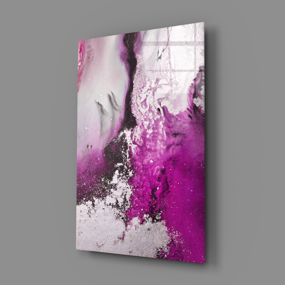 Colors of Abstraction close-up showing magenta and pearl-pink fluid wash