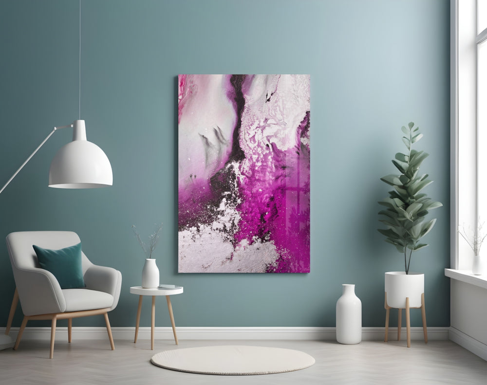 Colors of Abstraction panel adding editorial mood to a hallway