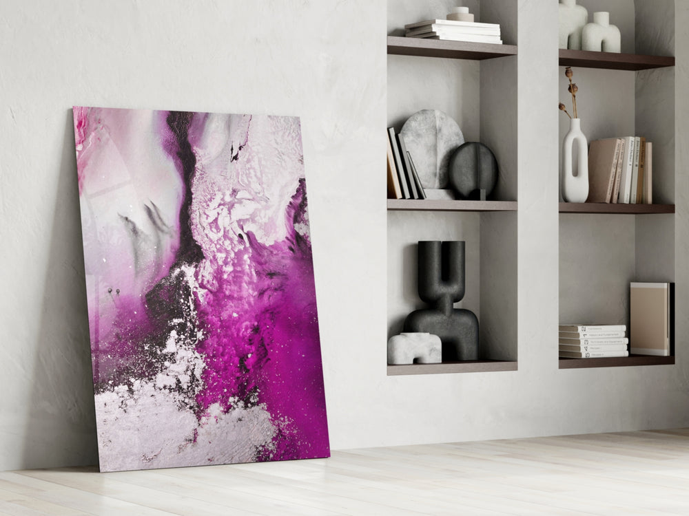 Colors of Abstraction artwork anchoring a wall with bold romantic palette