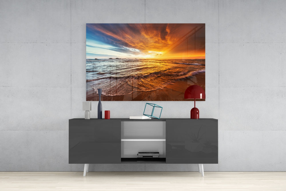 Sunset Glass Wall Art.