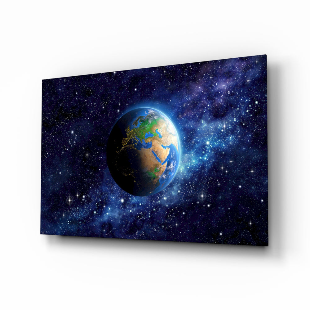 Cosmic-realist panel bringing epic wonder to a contemporary lounge