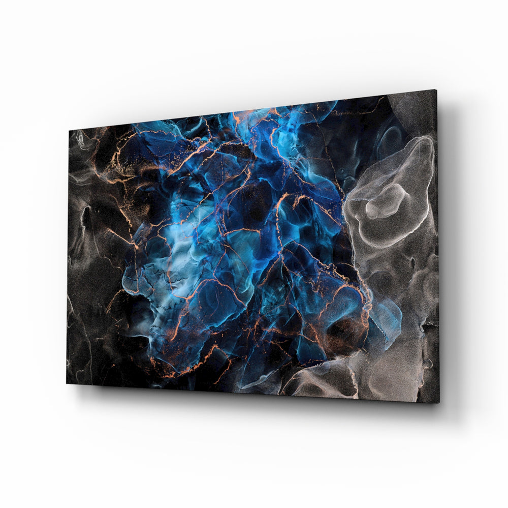 Plasma-cosmic panel bringing electric drama to a contemporary lounge