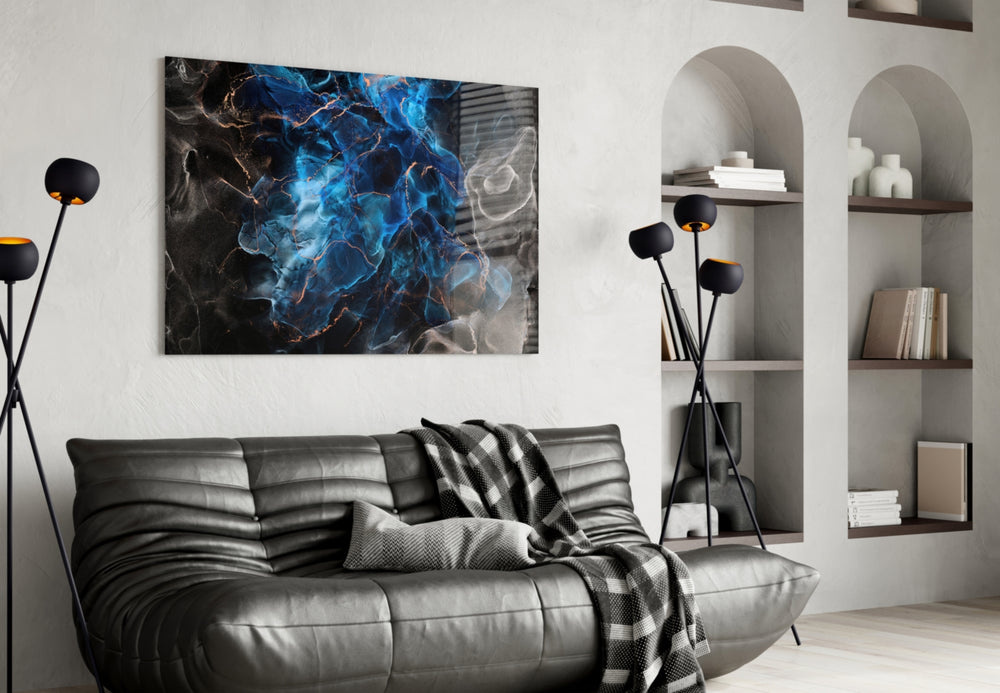 Energy panel adding editorial mood to a living room