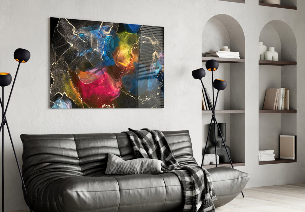 Energy panel adding editorial mood to a living room