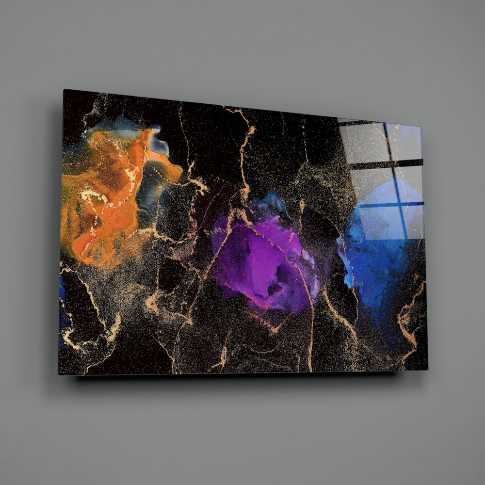 Energy close-up showing amber magenta cobalt plasma with gold cracks