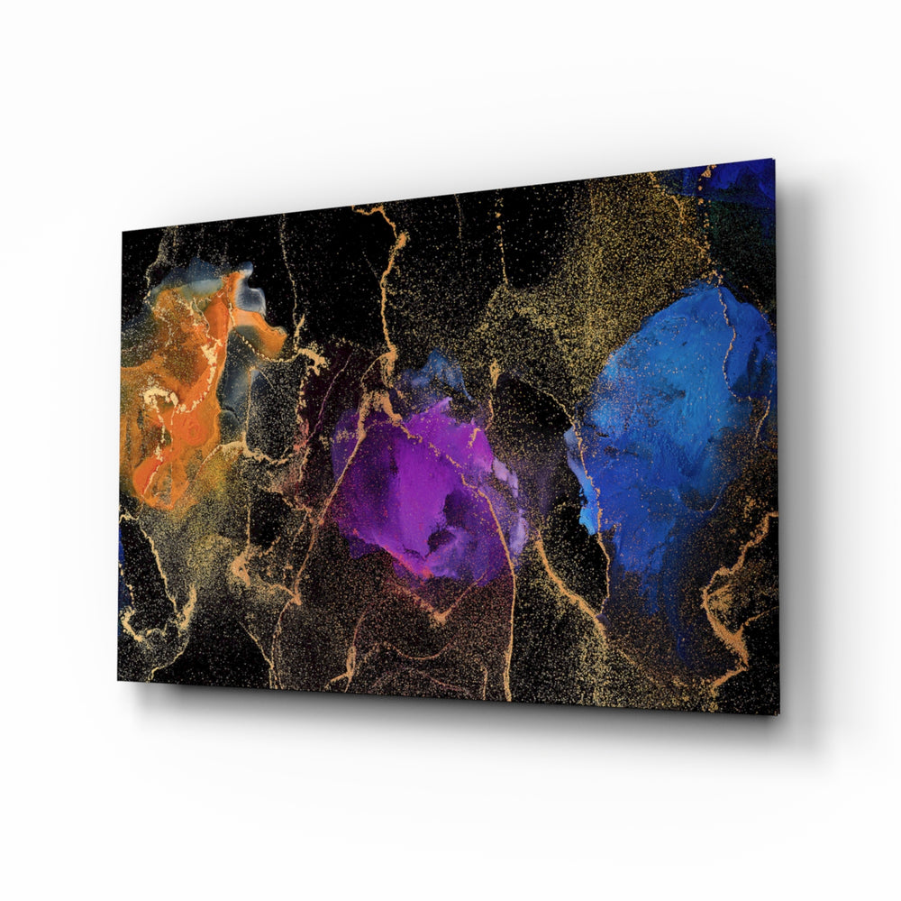 Plasma-cosmic panel bringing electric drama to a contemporary lounge