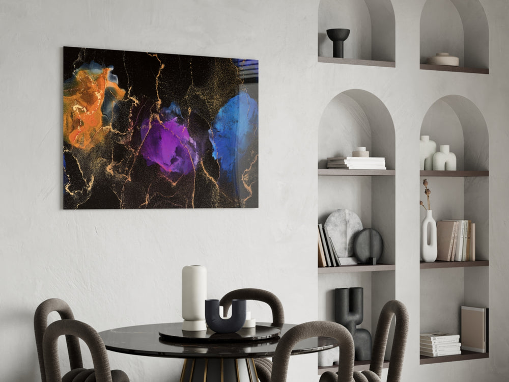 Energy glass print enhancing an office with cinematic drama