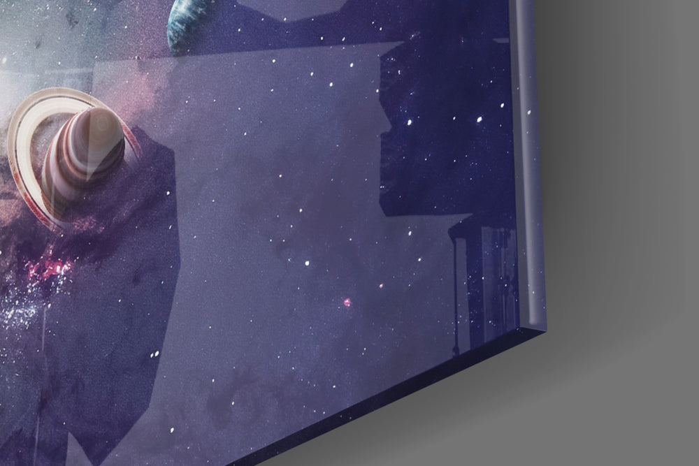 Planets panel catching low light to reveal its luminous depth