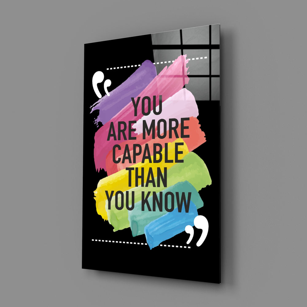 You Are More Capable close-up showing watercolor brushstrokes behind capable quote