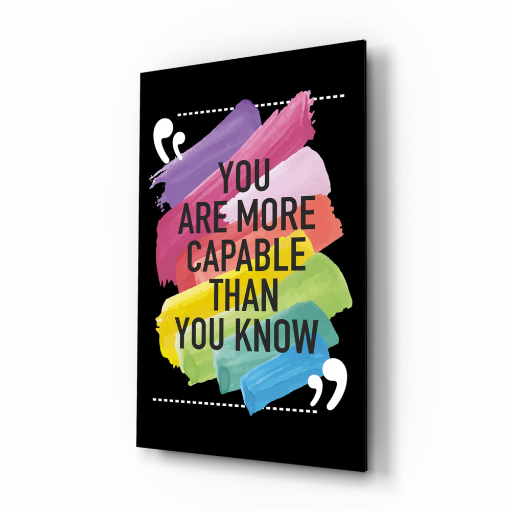 Motivational-typographic panel bringing positive drive to a contemporary studio