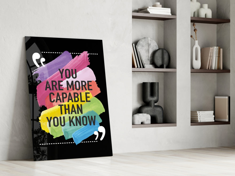 You Are More Capable artwork anchoring a wall with positive energetic palette