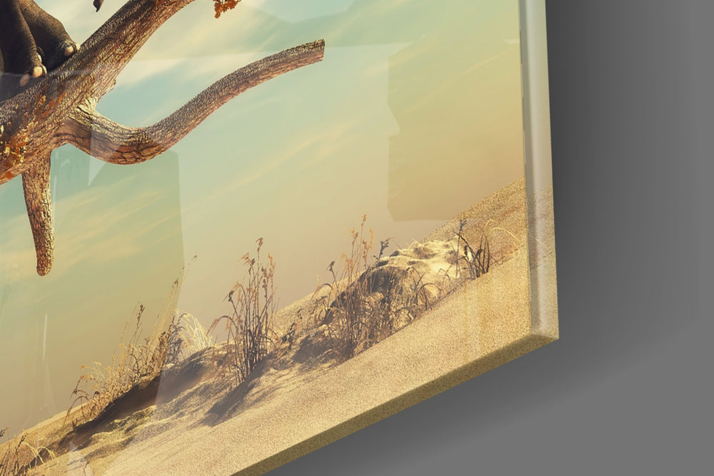 Thinking Elephant panel catching window light to reveal its luminous calm