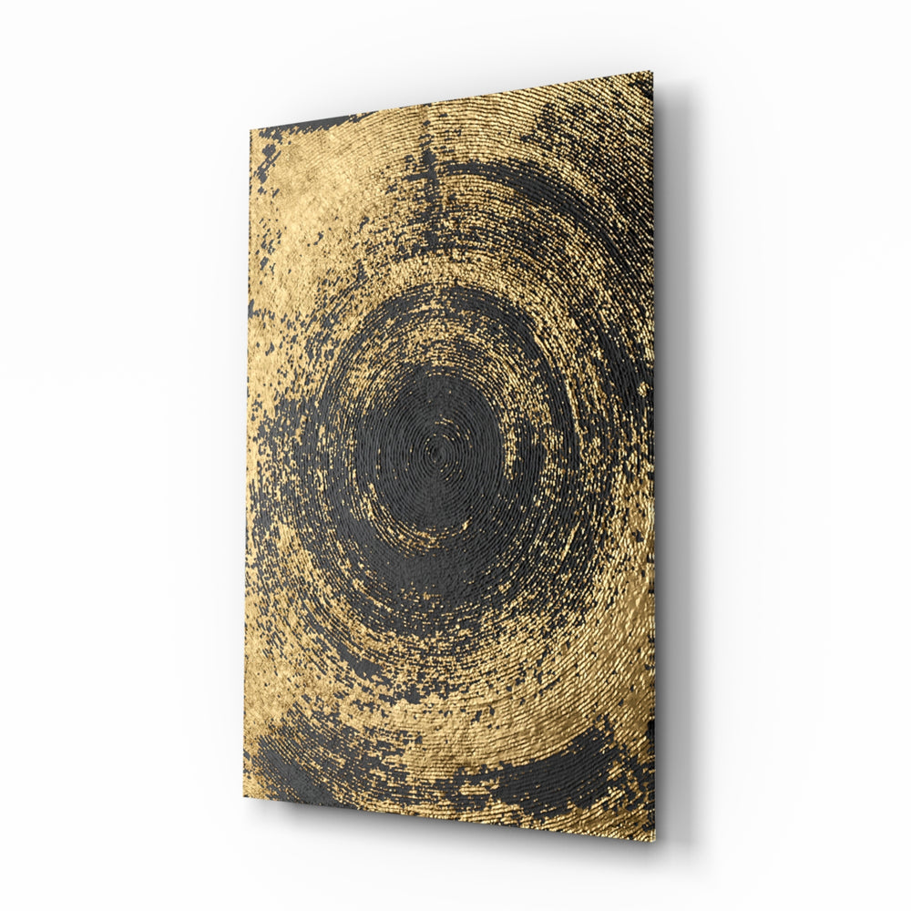 Metallic-spiral panel bringing luxurious drama to a contemporary lounge