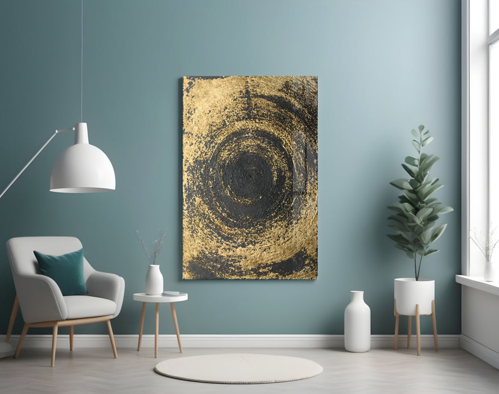 Abstract Loop panel adding editorial mood to a dining room