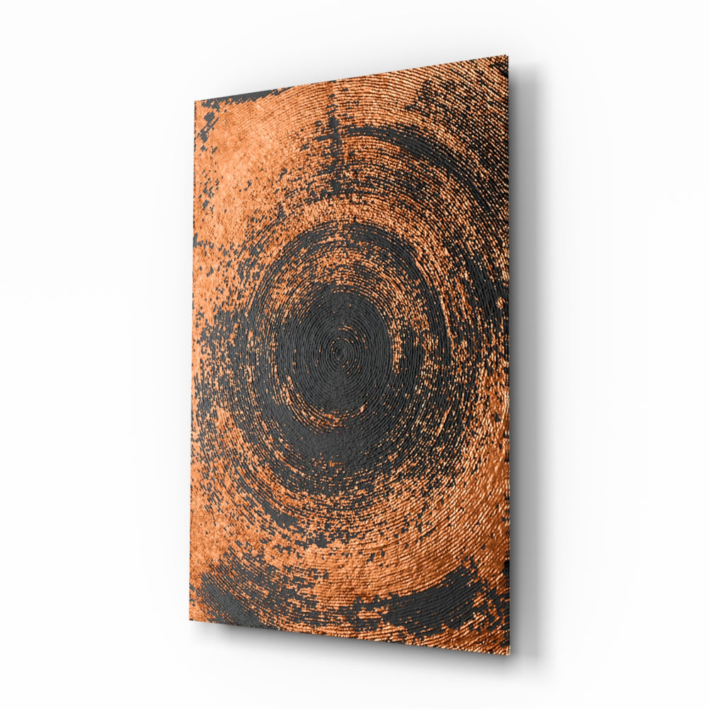 Metallic-spiral panel bringing luxurious drama to a contemporary lounge