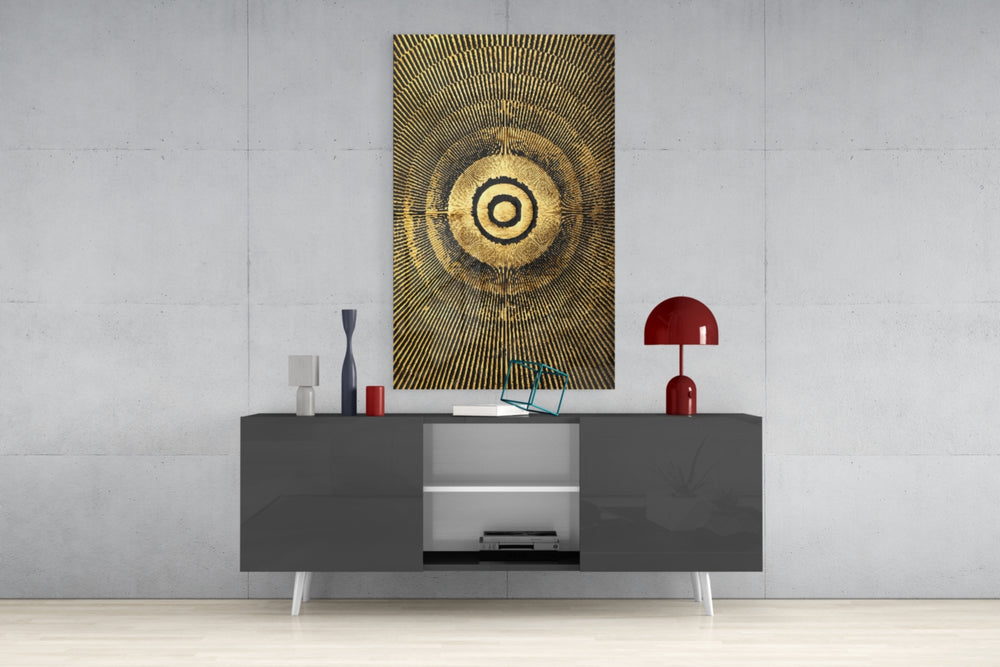 Abstract Loop Glass Wall Art.