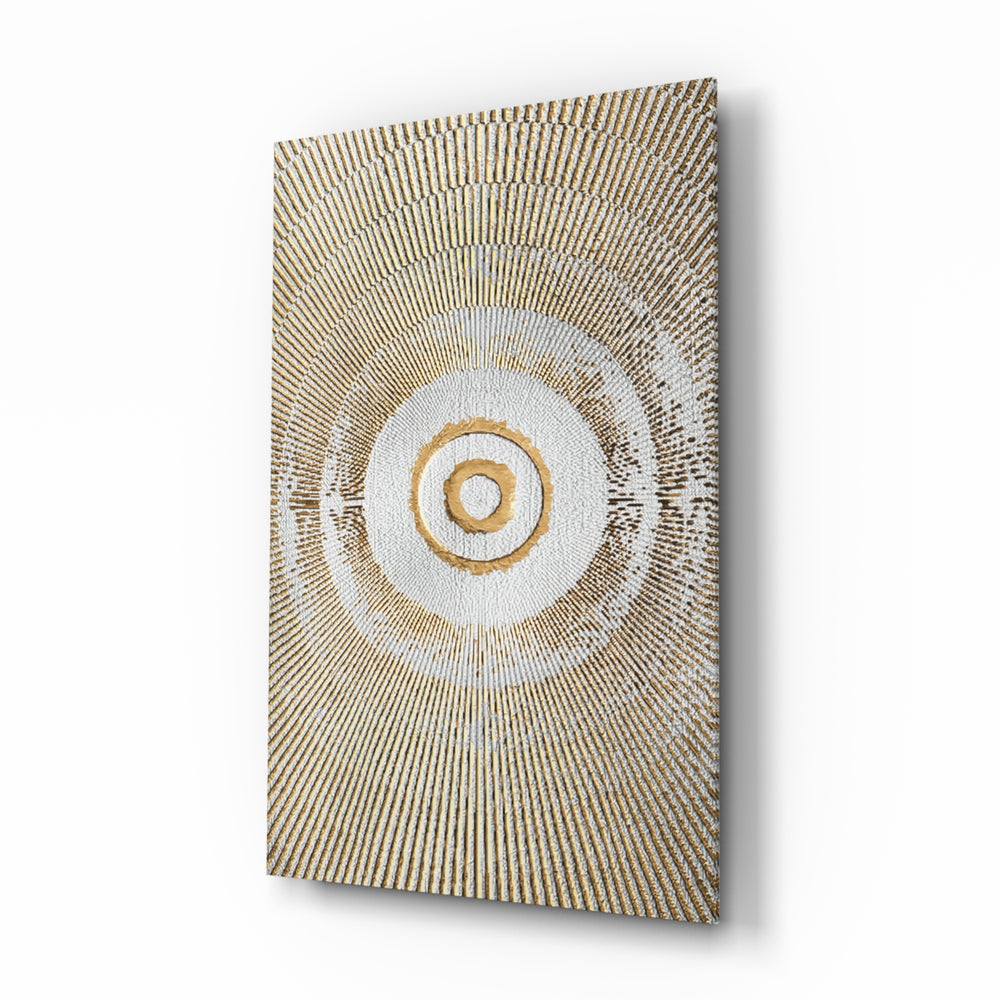 Optical-luxury panel bringing serene luxe to a contemporary hallway