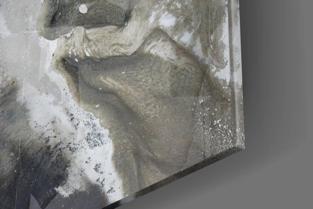 Marble panel catching window light to reveal its tonal calm