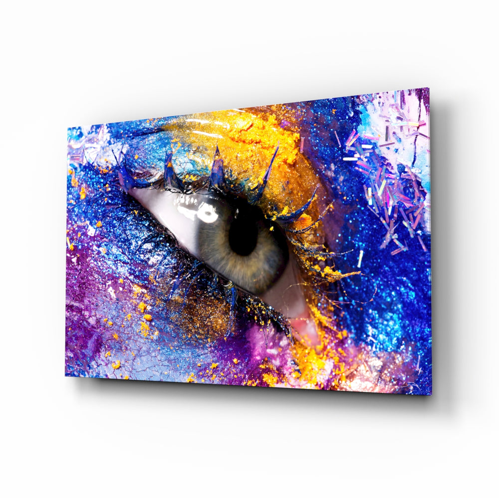 Macro-galactic panel bringing bold drama to a contemporary lounge