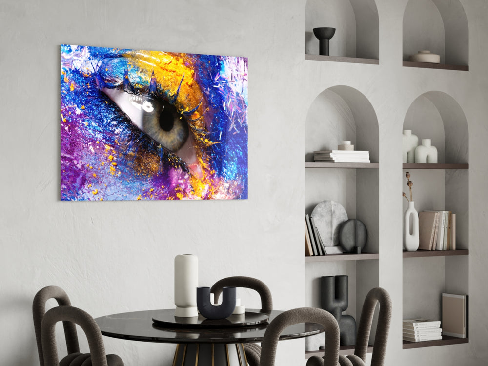 Pupil glass print enhancing an office with cinematic drama