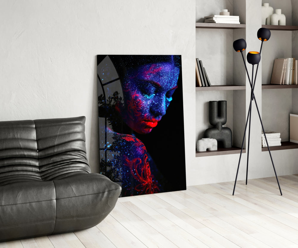 Serenity glass print enhancing an office with cinematic drama