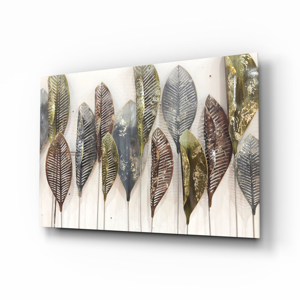 Metal-relief panel bringing luxurious warmth to a contemporary lounge