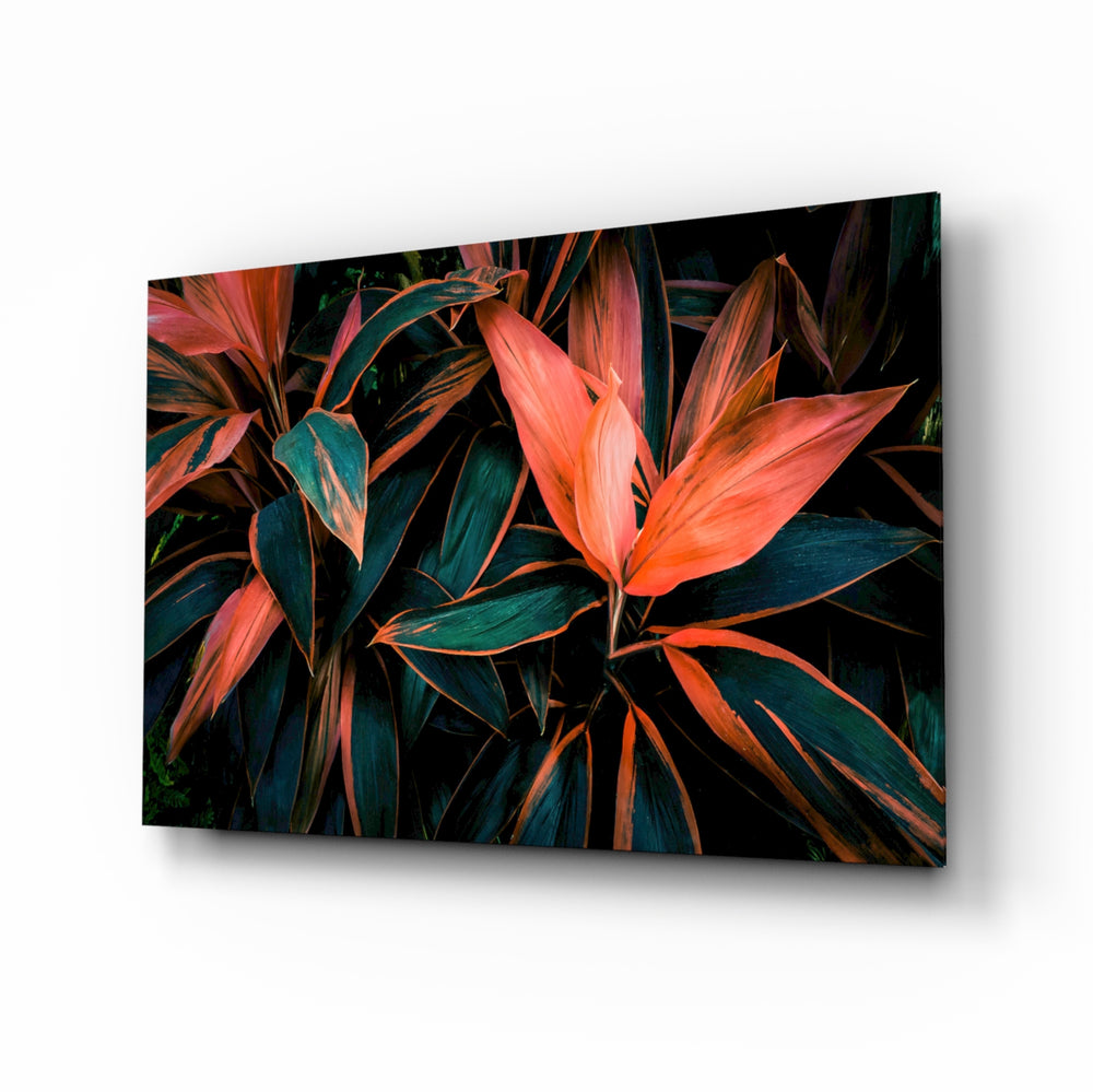 Tropical-noir panel bringing bold drama to a contemporary lounge
