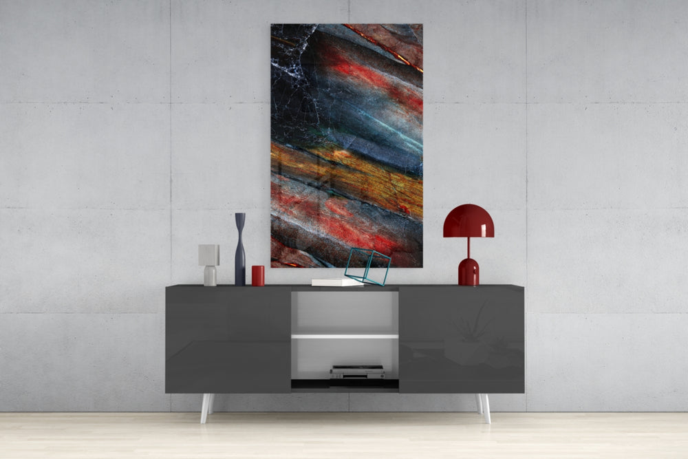 Abstract Glass Wall Art.