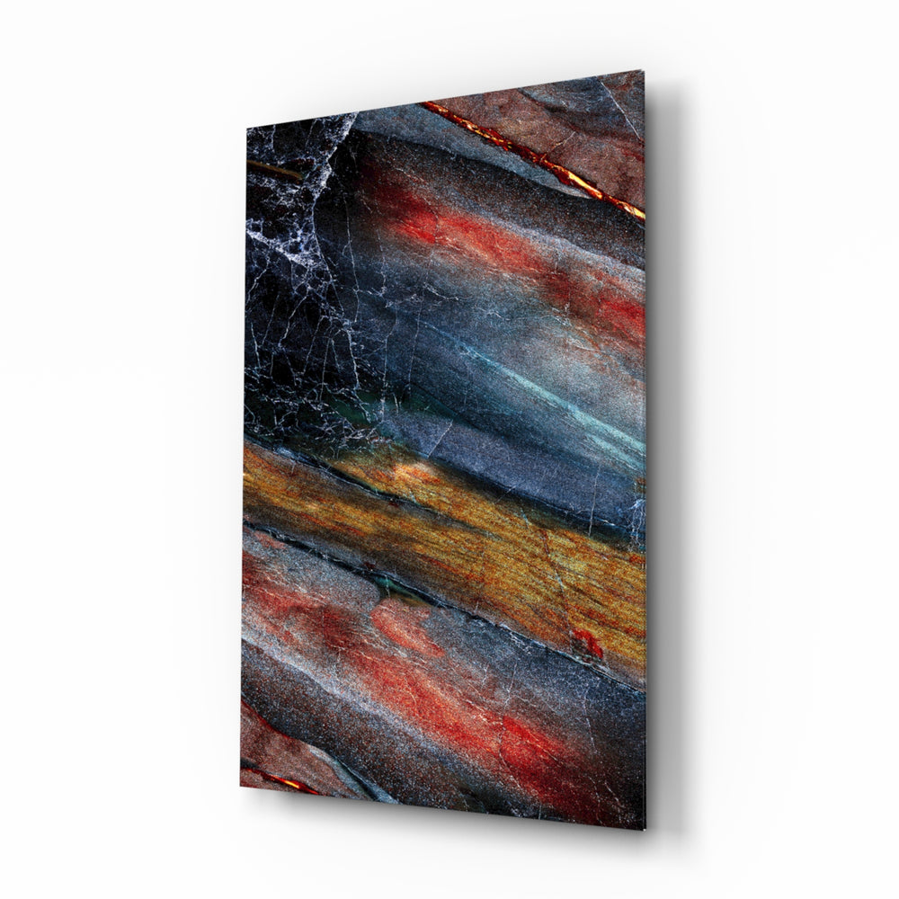 Macro-mineral panel bringing bold drama to a contemporary lounge