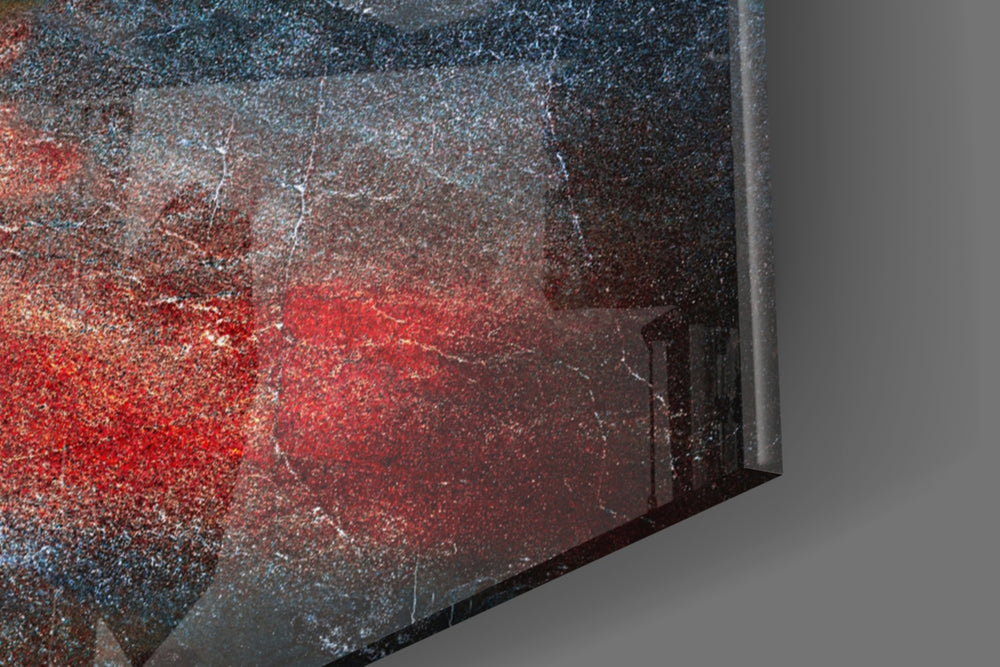 Abstract panel catching window light to reveal its dramatic depth