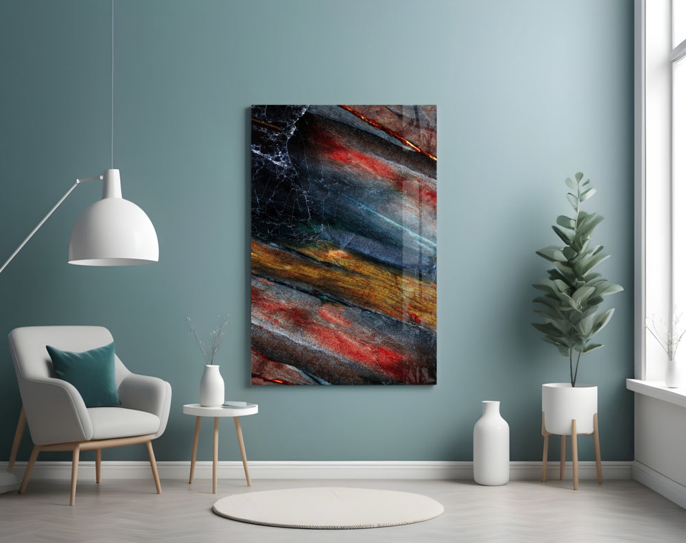 Abstract panel adding editorial mood to an office