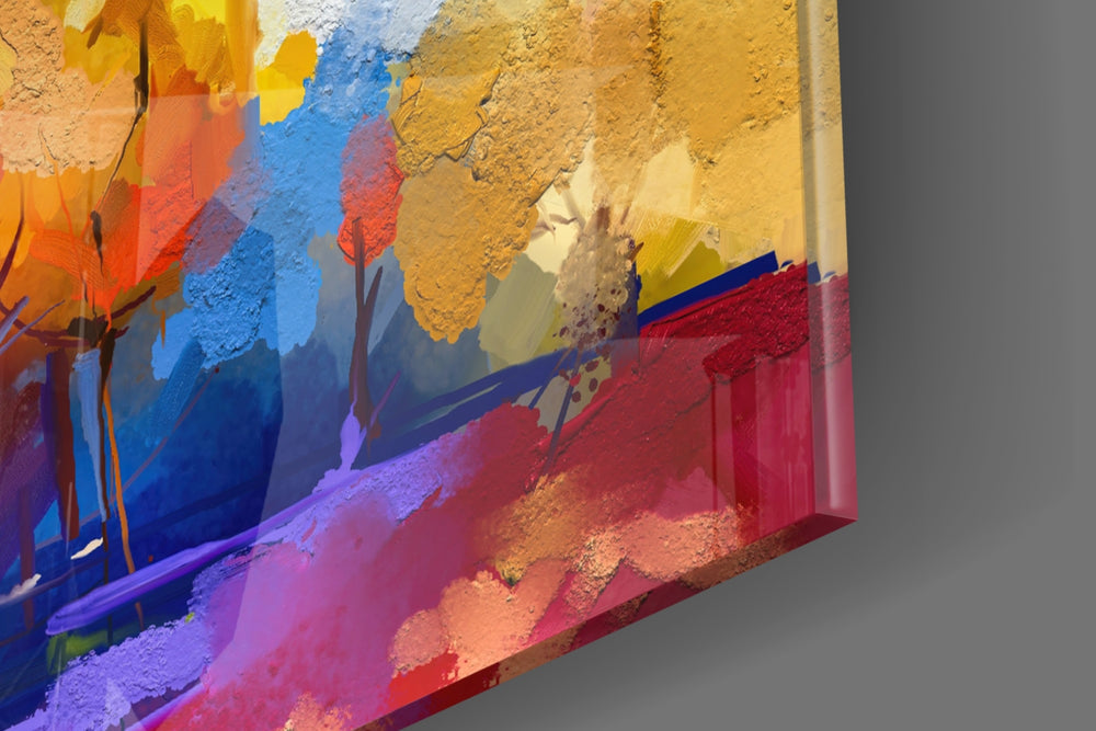 Abstract Trees panel catching window light to reveal its luminous warmth