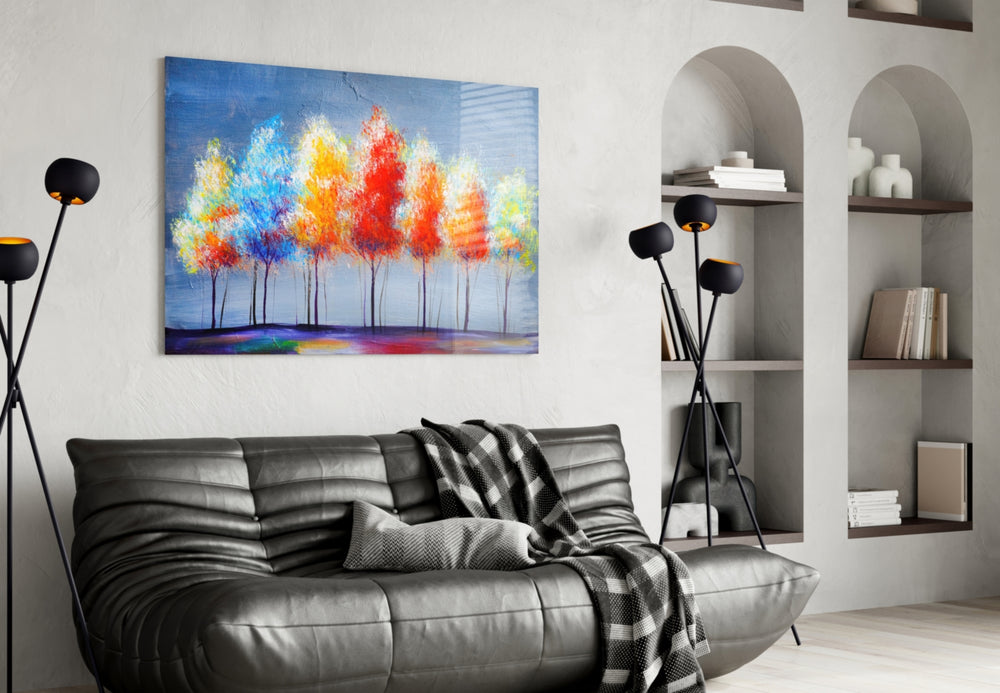 Drawing Trees panel adding editorial wonder to a kids room