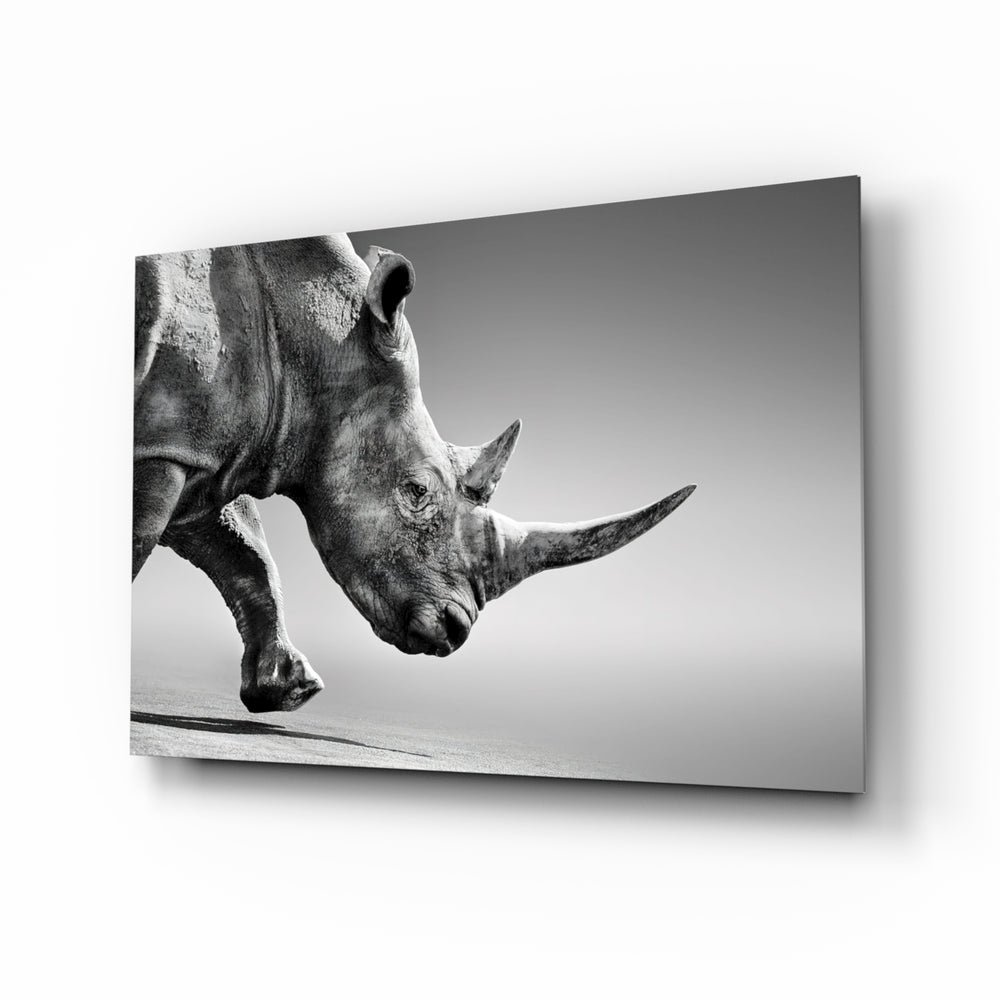 Noir-wildlife panel bringing bold drama to a contemporary hallway