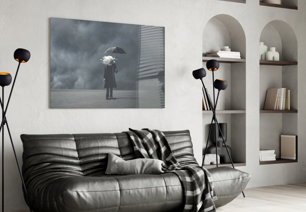 Storm in Thoughts panel adding editorial mood to a living room