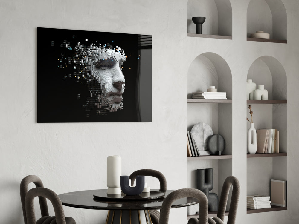 Being Human glass print enhancing a man cave with cinematic drama