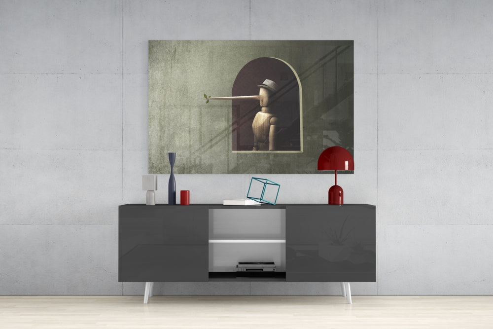 Pinocchio Glass Wall Art.